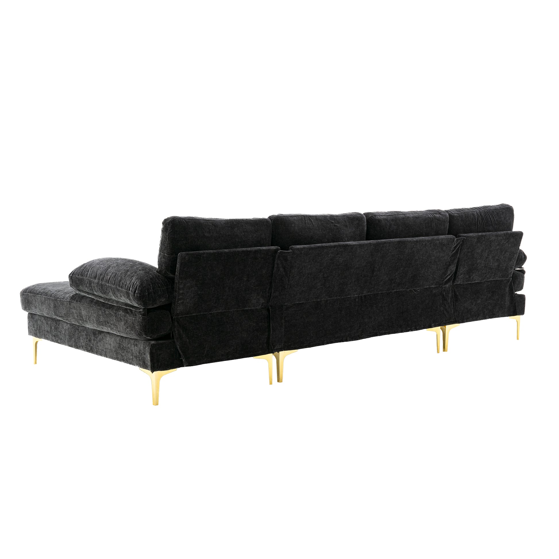 Coolmore Accent Sofa Living Room Sofa Sectional Sofa Black Polyester