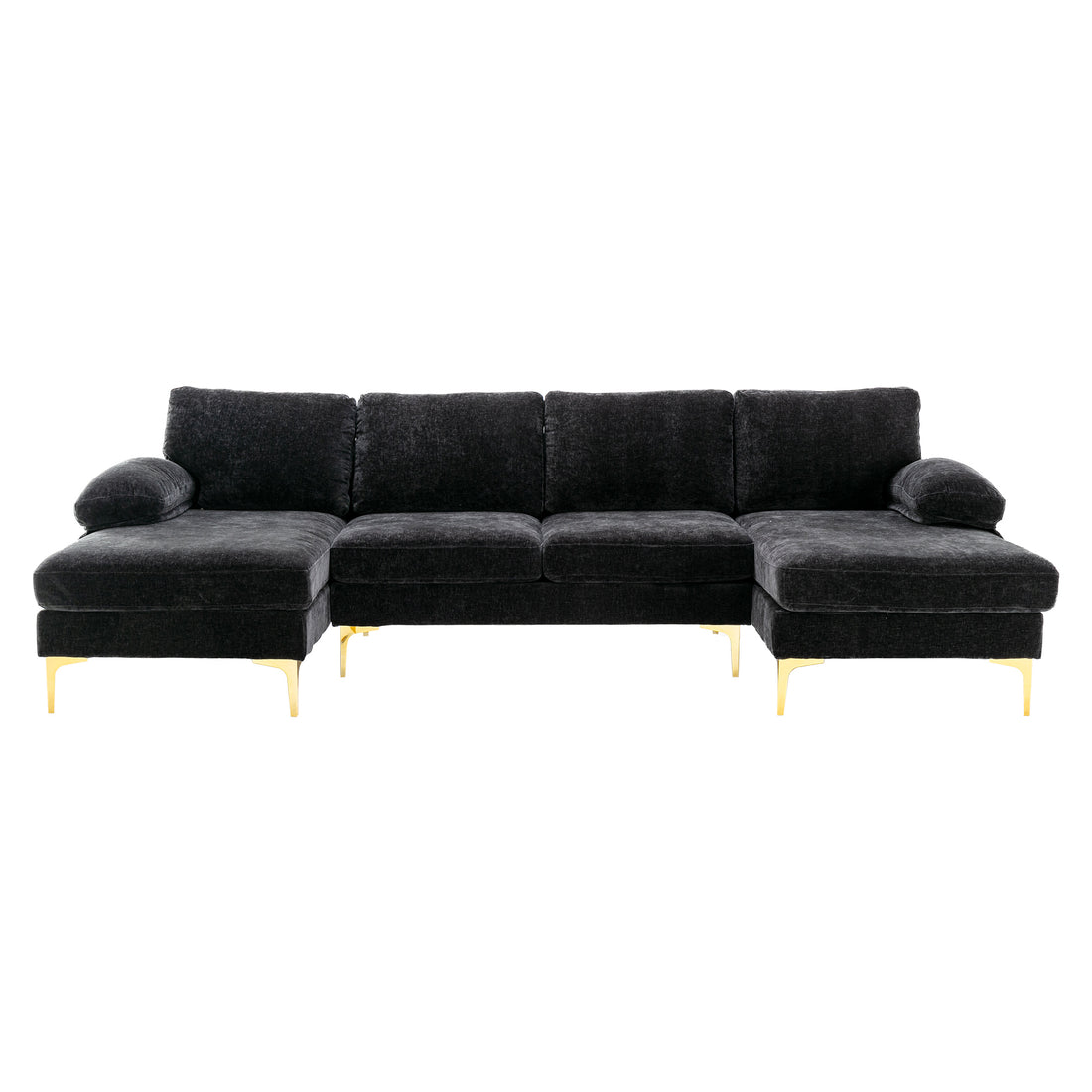 Coolmore Accent Sofa Living Room Sofa Sectional Sofa Black Polyester