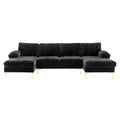 Coolmore Accent Sofa Living Room Sofa Sectional Sofa Black Polyester