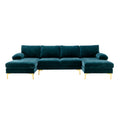 Coolmore Accent Sofa Living Room Sofa Sectional Sofa Teal Blue Polyester