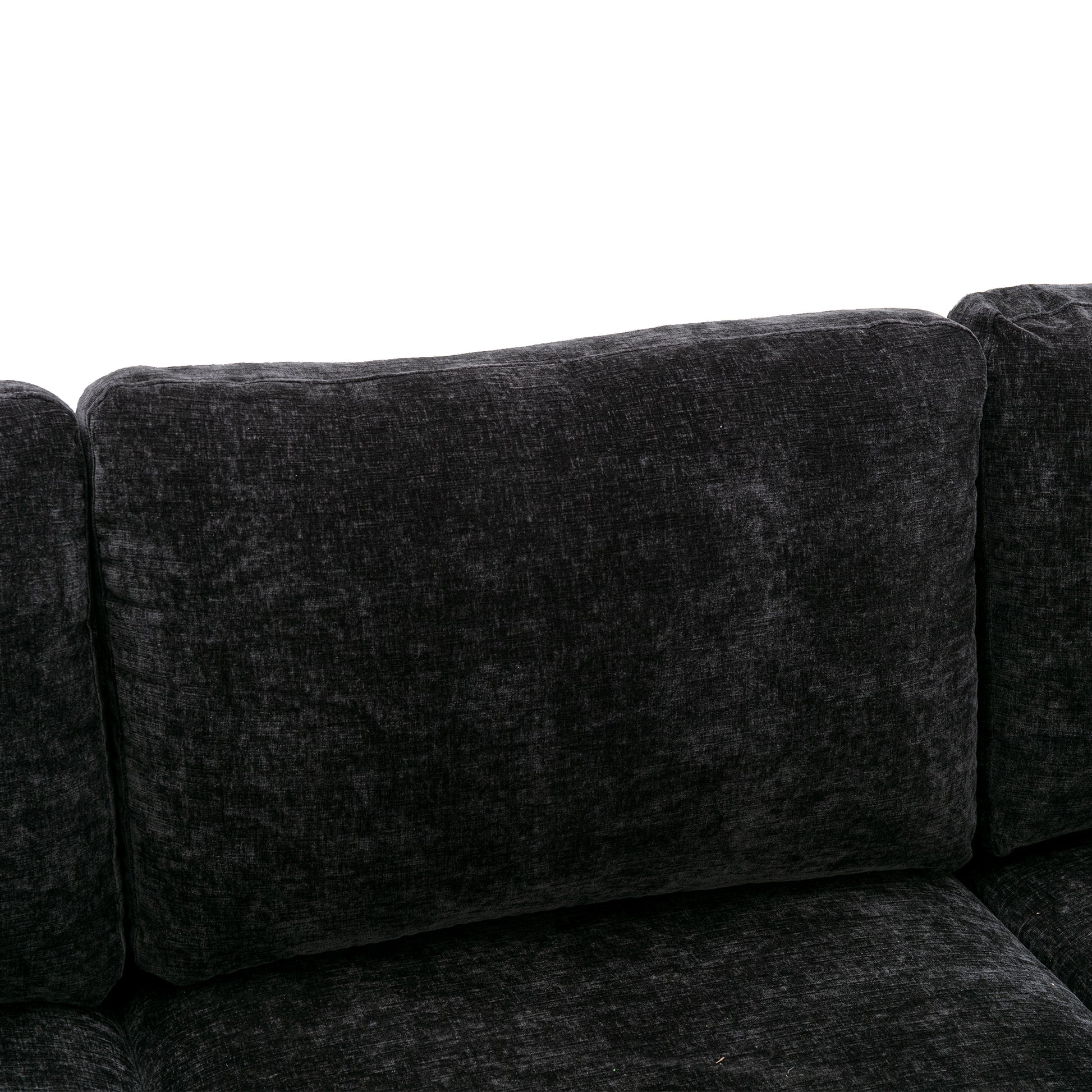 Coolmore Accent Sofa Living Room Sofa Sectional Sofa Black Polyester