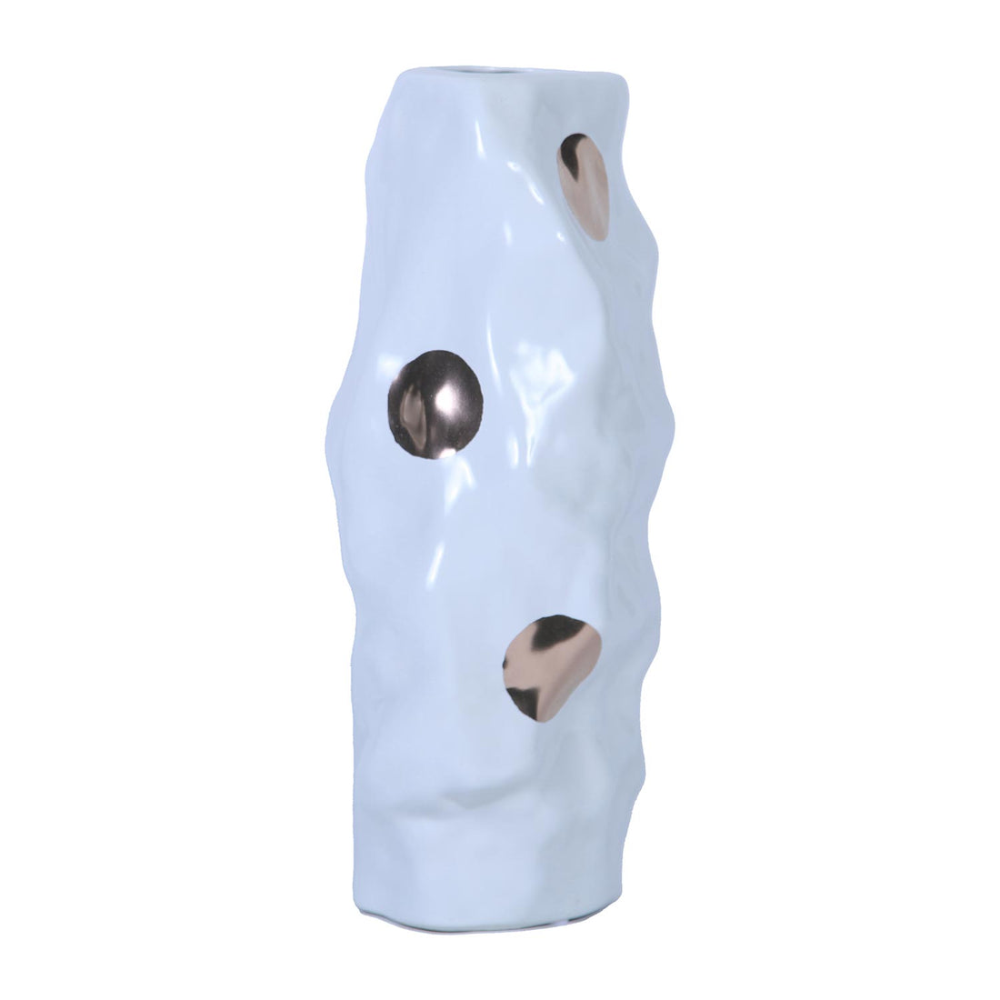 Modern And Elegant White Ceramic Vase With Gold Design White Ceramic