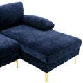 Coolmore Accent Sofa Living Room Sofa Sectional Sofa Navy Blue Polyester
