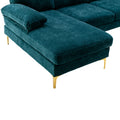 Coolmore Accent Sofa Living Room Sofa Sectional Sofa Teal Blue Polyester