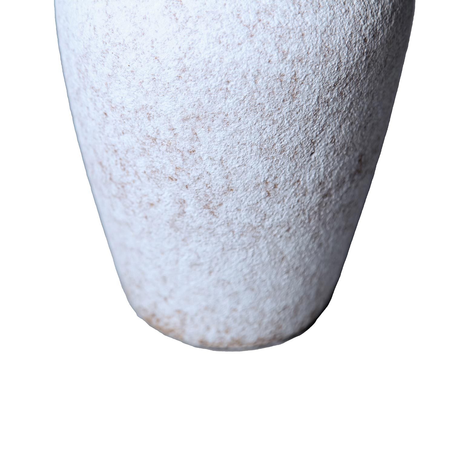 Artisan Ceramic Grey Stone Vase 7"D x 10.5"H Country antique grey white-ceramic