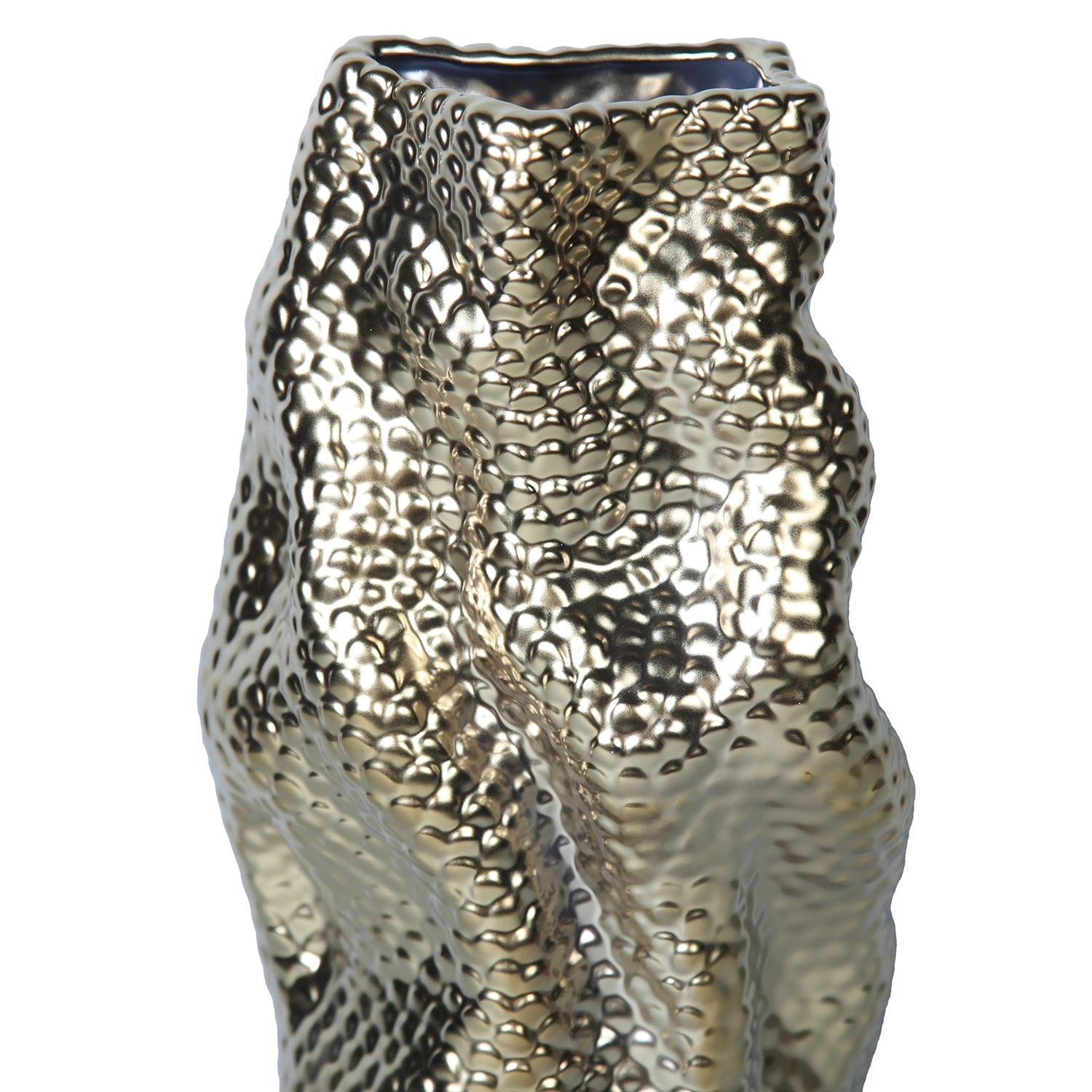 Modern And Elegant Ceramic Vase With Gold Texture Gold Ceramic