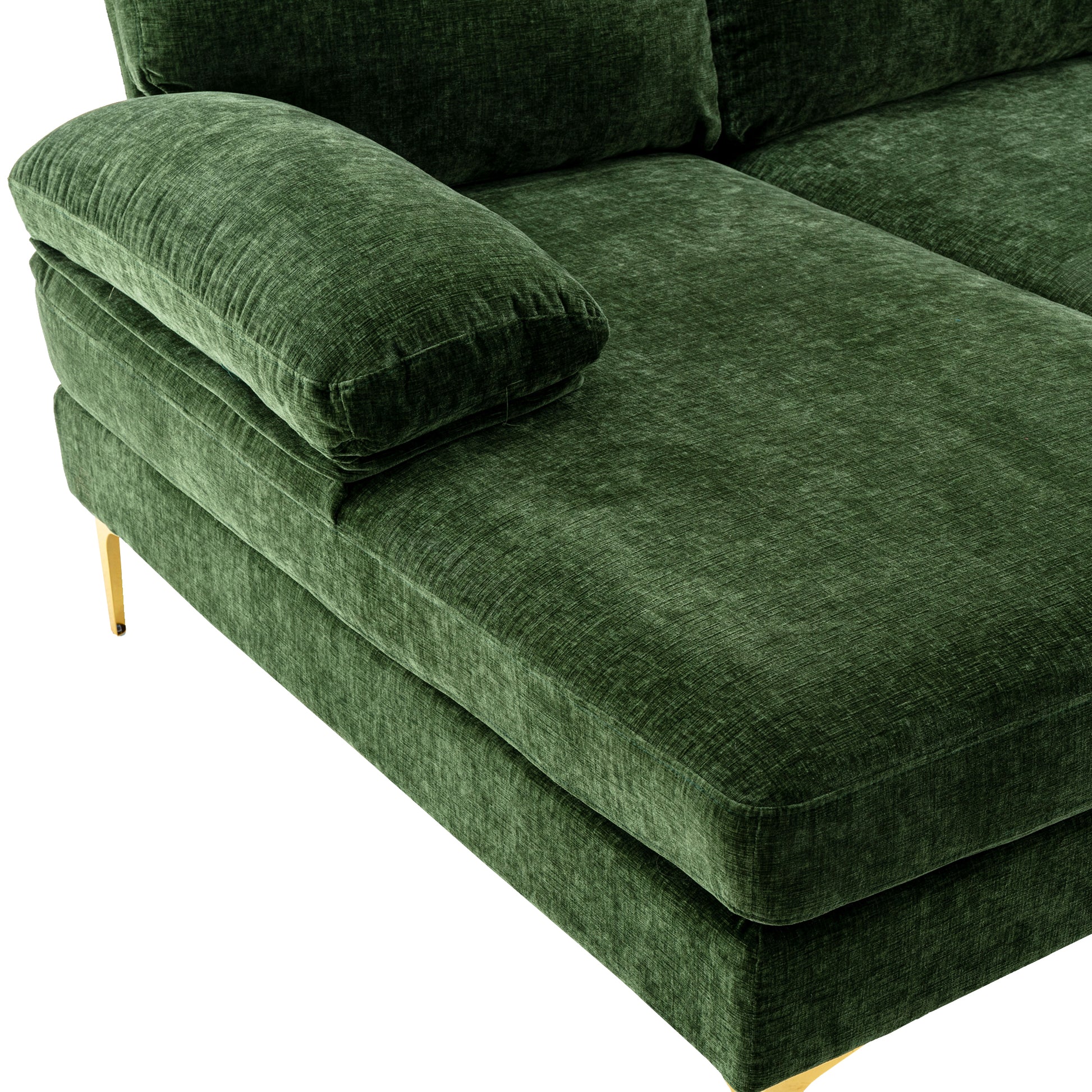 Coolmore Accent Sofa Living Room Sofa Sectional Sofa Green Polyester