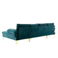 Coolmore Accent Sofa Living Room Sofa Sectional Sofa Teal Blue Polyester