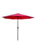 Outdoor Patio Umbrella 10Ft 3M Without Flap ,8Pcs Ribs,With Tilt ,With Crank,Without Base, Red,Pole Size 38Mm 1.49Inch Red Steel