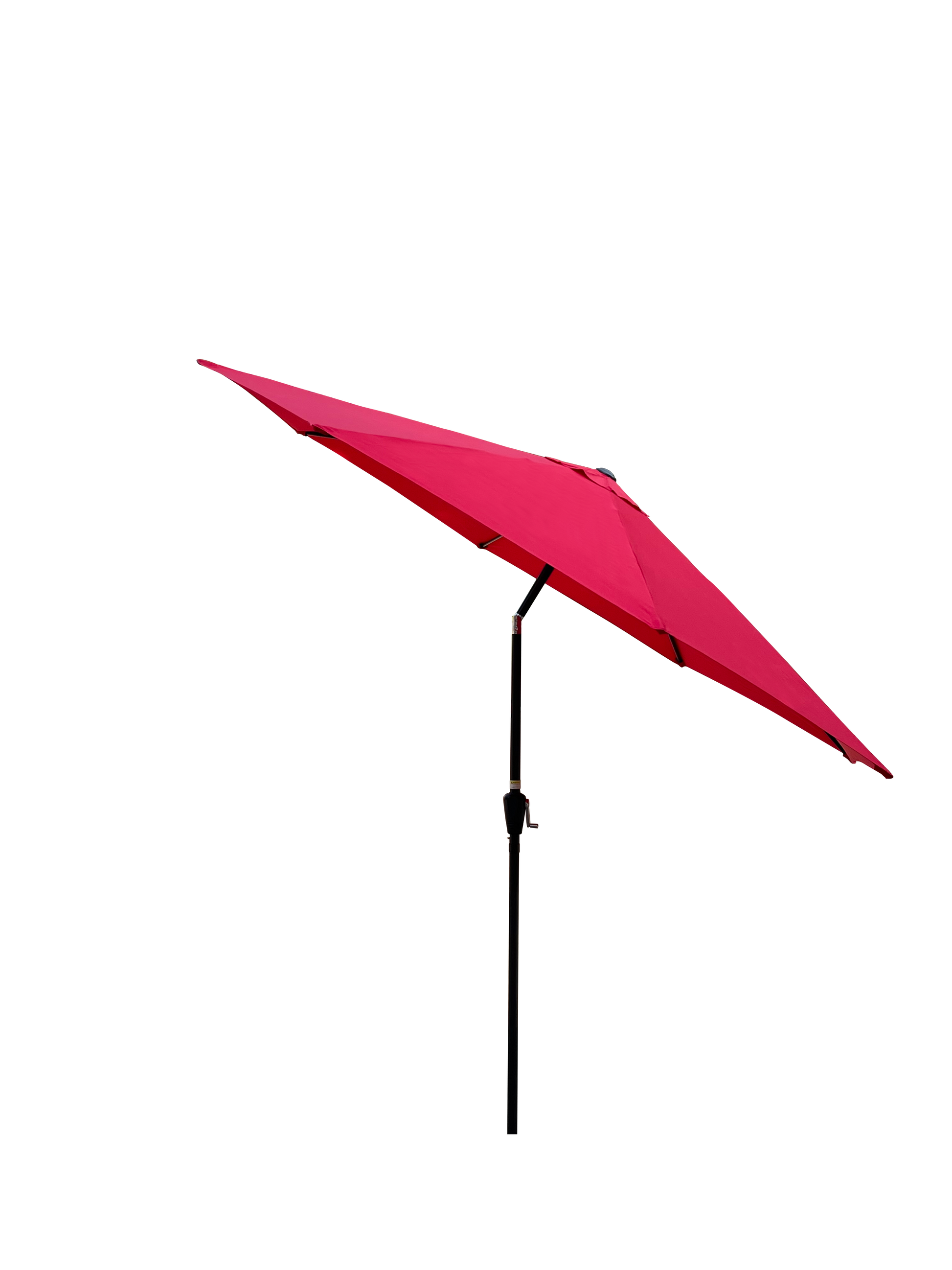 Outdoor Patio Umbrella 10Ft 3M Without Flap ,8Pcs Ribs,With Tilt ,With Crank,Without Base, Red,Pole Size 38Mm 1.49Inch Red Steel