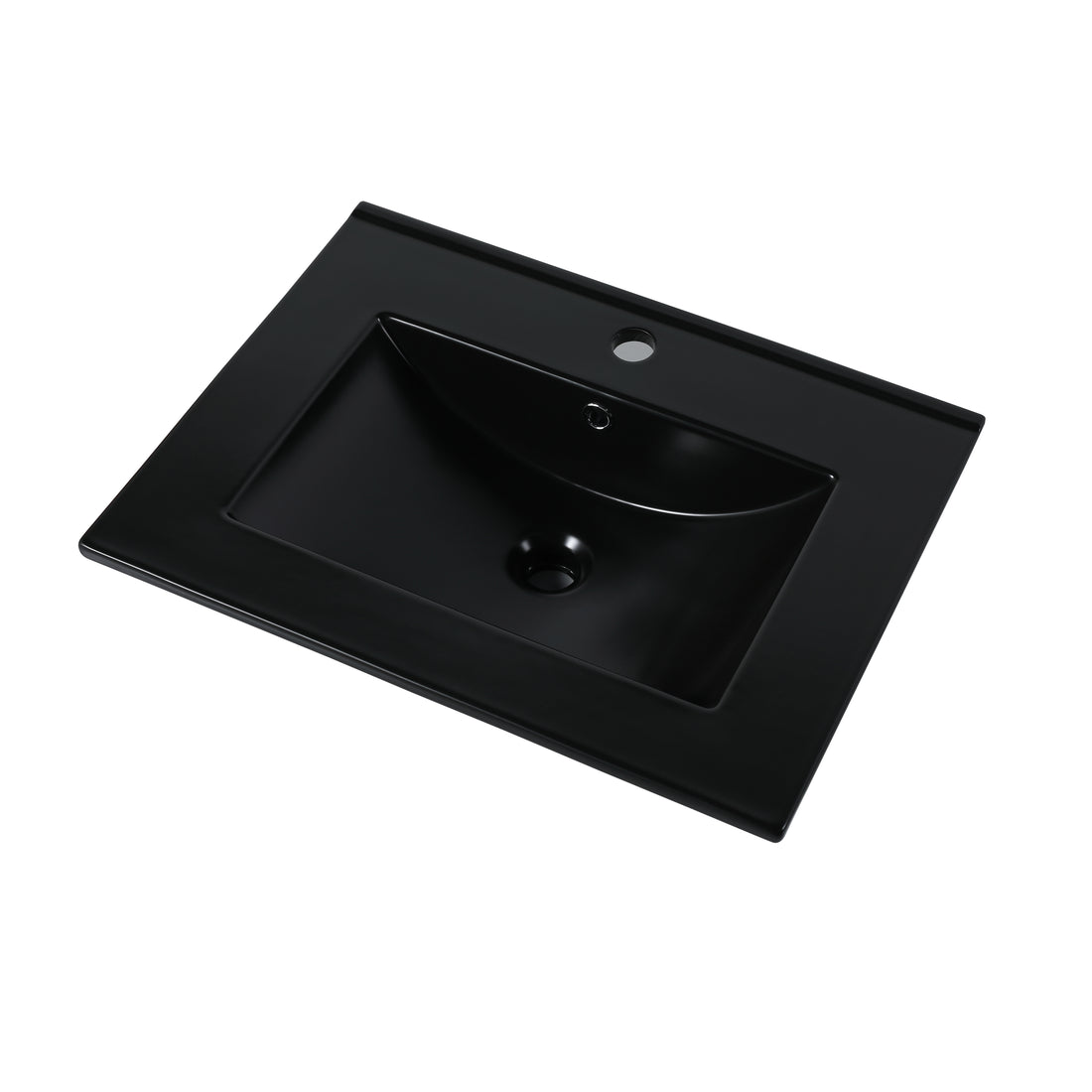 24" Ceramic Top Sink G Bl9060Bk Black Ceramic