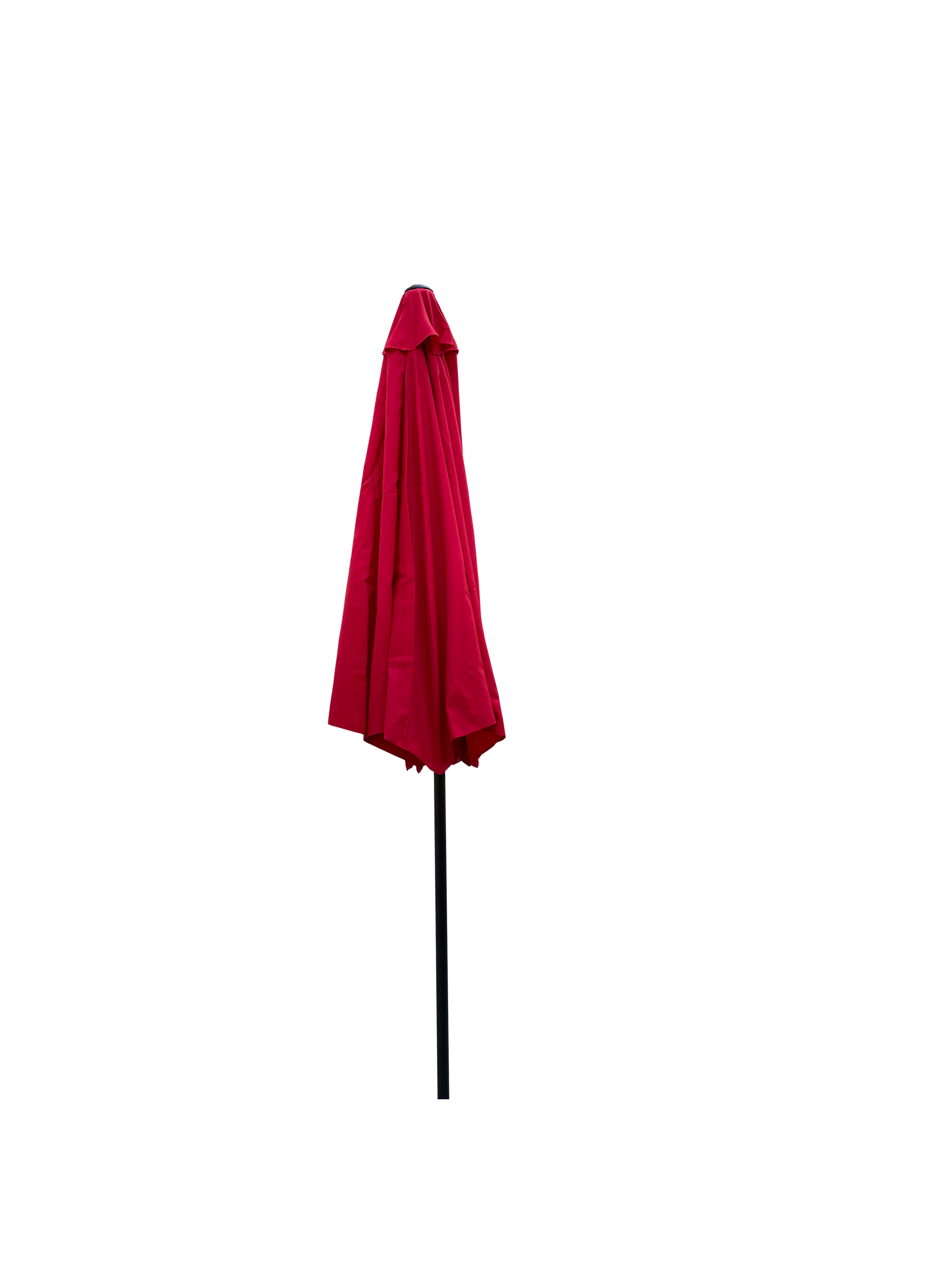 Outdoor Patio Umbrella 10Ft 3M Without Flap ,8Pcs Ribs,With Tilt ,With Crank,Without Base, Red,Pole Size 38Mm 1.49Inch Red Steel