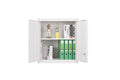 White Wall Storage Cabinet With Adjustable