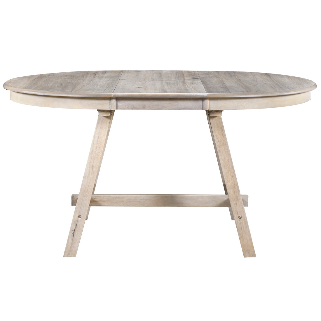 Wood Dining Table Round Extendable Dining Table For Dining Room Natural Wood Wash Natural Wood Wash Solid Wood