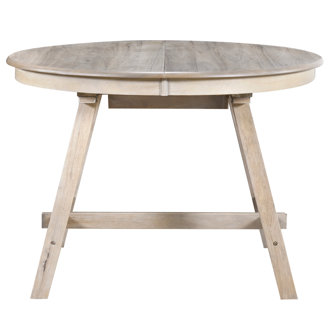 Wood Dining Table Round Extendable Dining Table For Dining Room Natural Wood Wash Natural Wood Wash Solid Wood