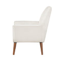 Astrid Mid Century Sea Oat Velvet Arm Chair Beige Foam Velvet