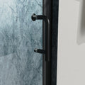 32 In. To 33 3 8 In. X 72 In Semi Frameless Pivot Shower Door In Matte Black With Clear Glass Matt Black Aluminium