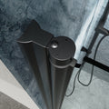 34 In. To 35 3 8 In. X 72 In Semi Frameless Pivot Shower Door In Matte Black With Clear Glass Matte Black Aluminium