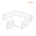 Full Size Wood Daybed Frame With Fence, White Old Sku:Wf289662Aak White Solid Wood