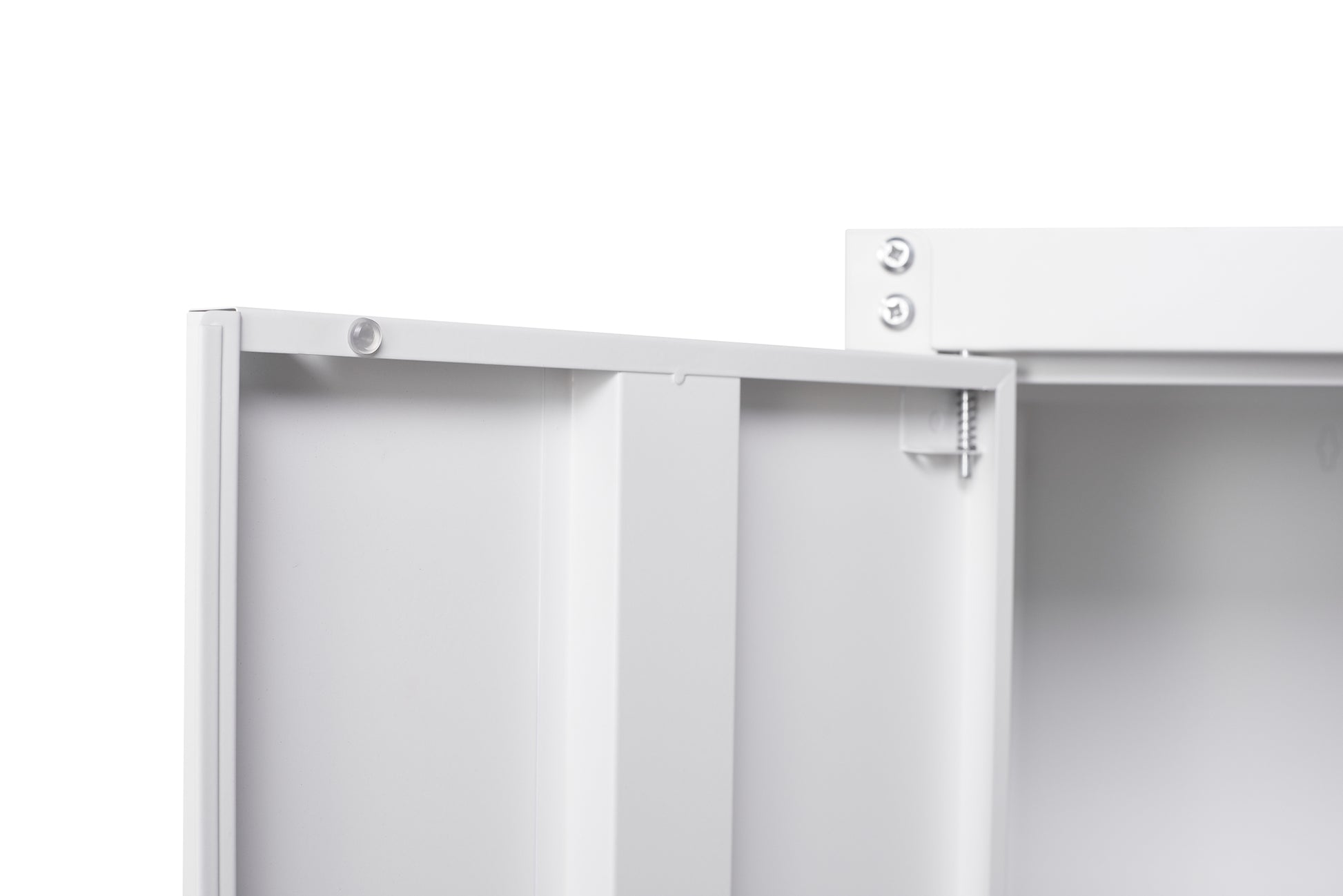 White Wall Storage Cabinet With Adjustable