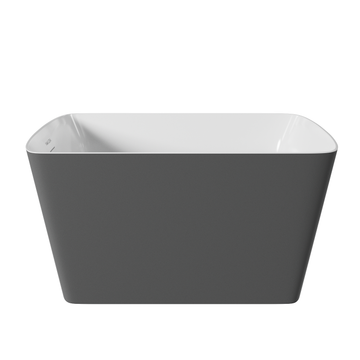 47" 100% Acrylic Freestanding Bathtub,Contemporary Soaking Tub,Matte Gray Bathtub Gray Acrylic