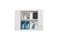 White Wall Storage Cabinet With Adjustable