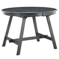 Wood Dining Table Round Extendable Dining Table For Dining Room Gray Gray Solid Wood