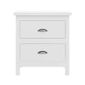 Versatile Solid Wood White Night Stand, Bedside Table, End Table, Desk With Drawers For Living Room, Bedroom White Solid Wood