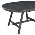 Wood Dining Table Round Extendable Dining Table For Dining Room Gray Gray Solid Wood