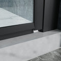 32 to 33 3 8 in. W x 72 in. H Bi Fold Semi Frameless matte black-aluminium