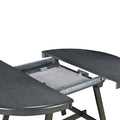 Wood Dining Table Round Extendable Dining Table For Dining Room Gray Gray Solid Wood