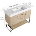 48 Inch Bathroom Vanity Freestanding Design With Resin Sink 2 Plain Light Oak 2 1 Bathroom Freestanding Plywood