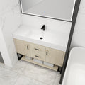 48 Inch Bathroom Vanity Freestanding Design With Resin Sink 2 Plain Light Oak 2 1 Bathroom Freestanding Plywood