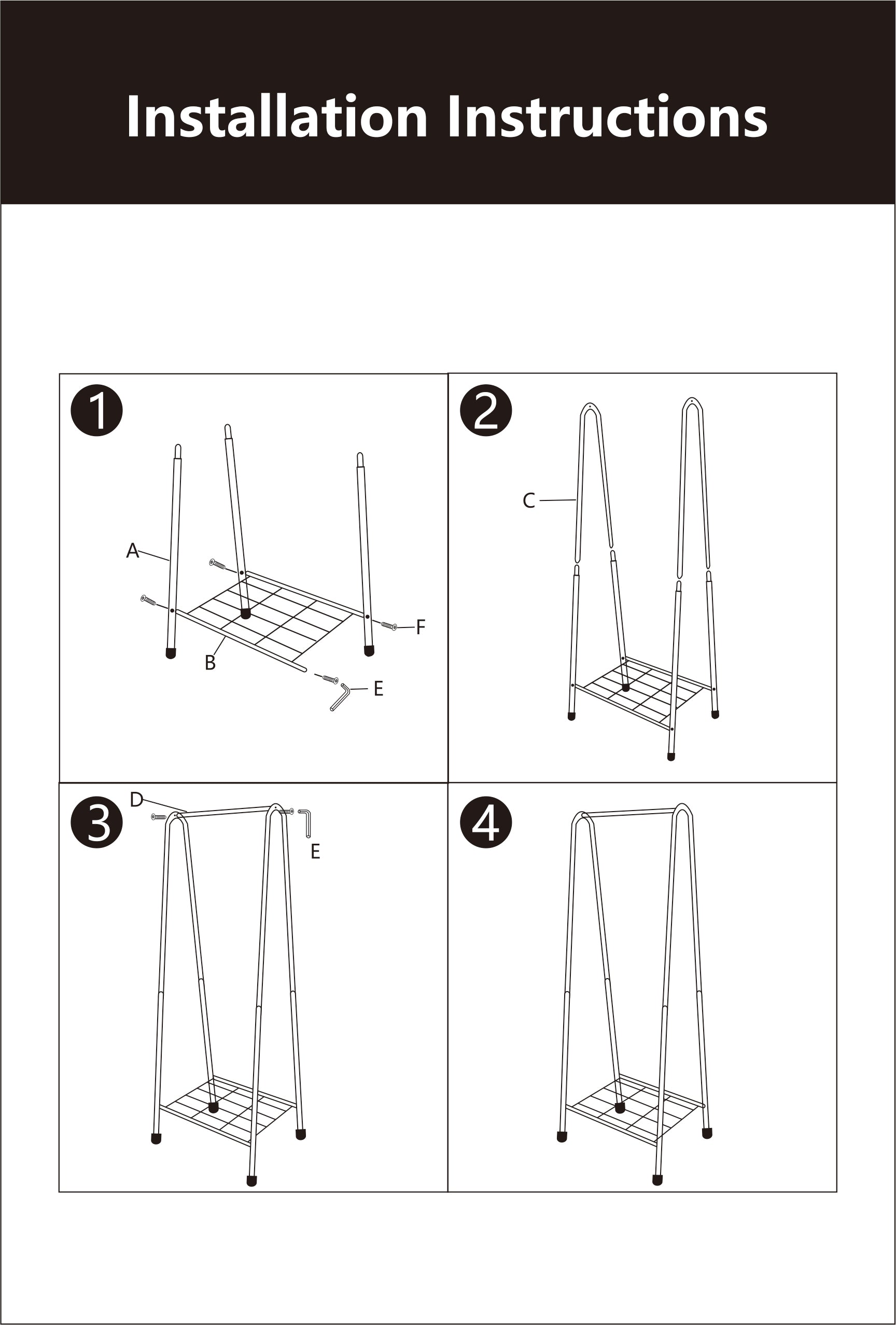 Store Level 1 Ladder To Secure Hangers Black Iron