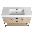 48 Inch Bathroom Vanity Freestanding Design With Resin Sink 2 Plain Light Oak 2 1 Bathroom Freestanding Plywood