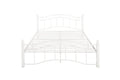 Queen Size Metal Bed Frame With Headboard And Footboard White White Metal