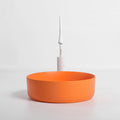 Ceramic Circular Vessel Bathroom Sink Art Sink Orange Ceramic