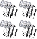 Simple Deluxe Hiwkltclamplightsx12 12 Pack Clamp Lamp Light With 5.5 Inch Aluminum Reflector Up To 60 Watt E26 E27 No Bulb Included 6 Feet 18 2 Spt 2 Cord, Silver White Metal