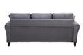 Modern Velvet Couch With 2 Pillow, 78 Inch Width Living Room Furniture, 3 Seater Sofa With Plastic Legs Gray Velvet