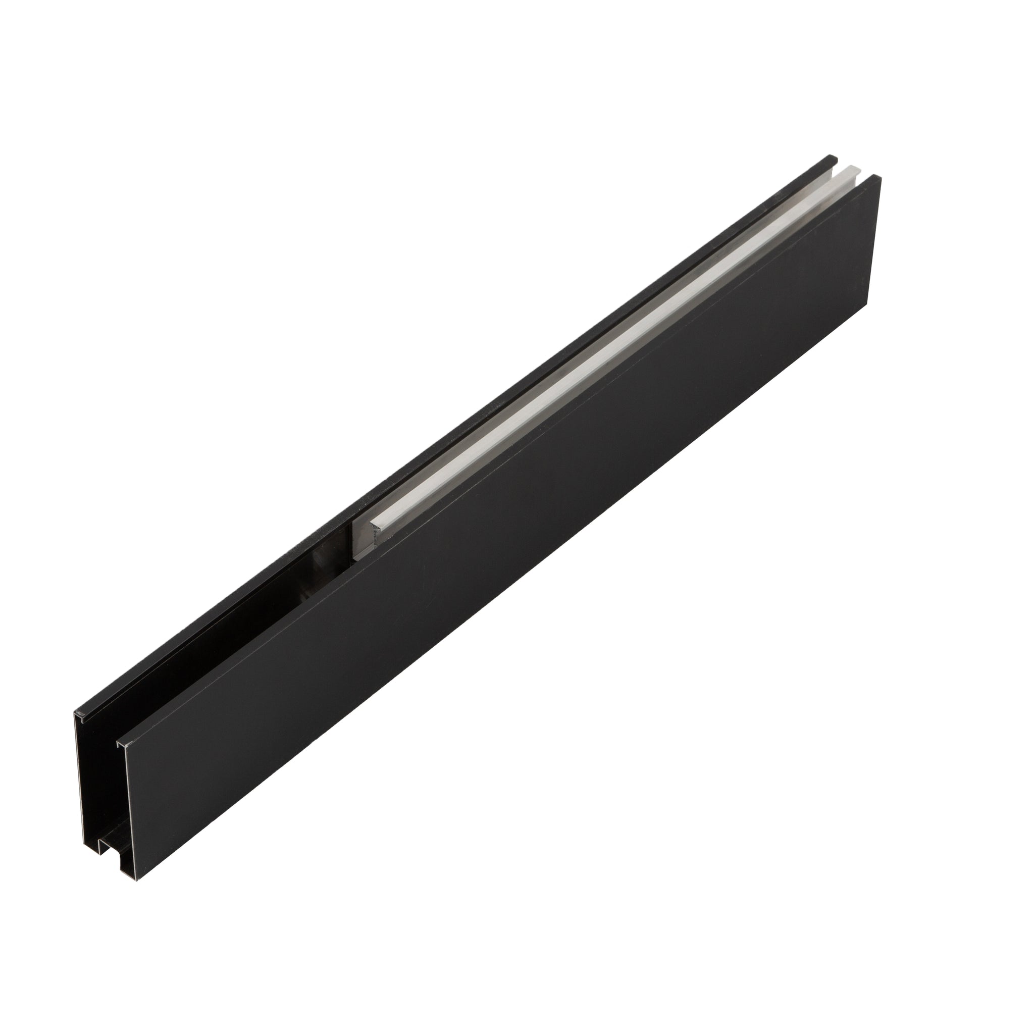 Frameless Double Sliding Shower Door Track Matte Black 22D01P06 Mb Matte Black Stainless Steel