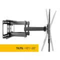 Full Motion, Crafted Steel, Outdoor, Tv Mount Black 70 79 Inches Metal Metal