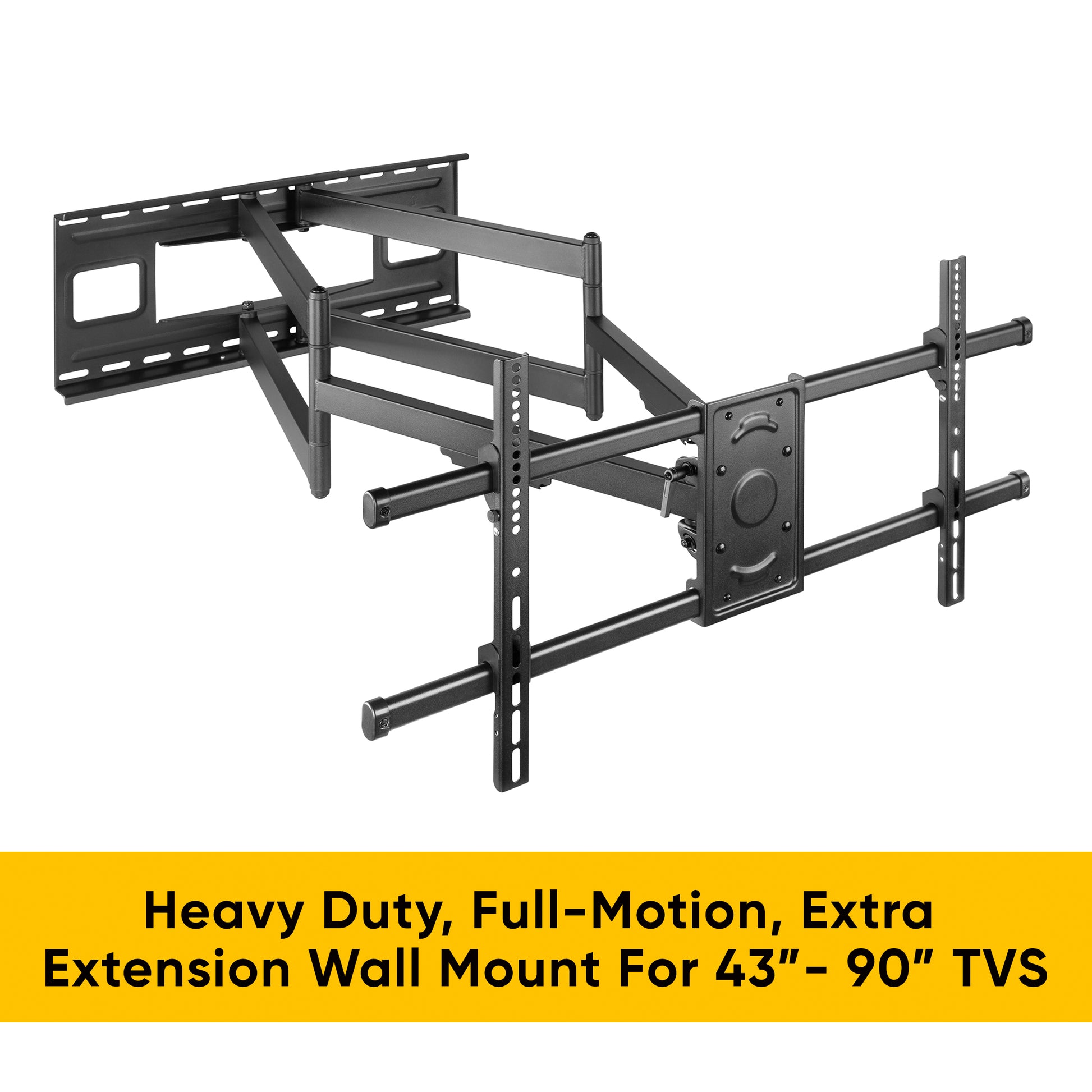 Full Motion, Crafted Steel, Extra Extension, Tv Mount Black 80 89 Inches Metal Metal