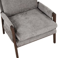 Mid Century Modern Velvet Accent Chair,Leisure Chair With Solid Wood And Thick Seat Cushion For Living Room,Bedroom,Studio,Grey Grey Foam Velvet