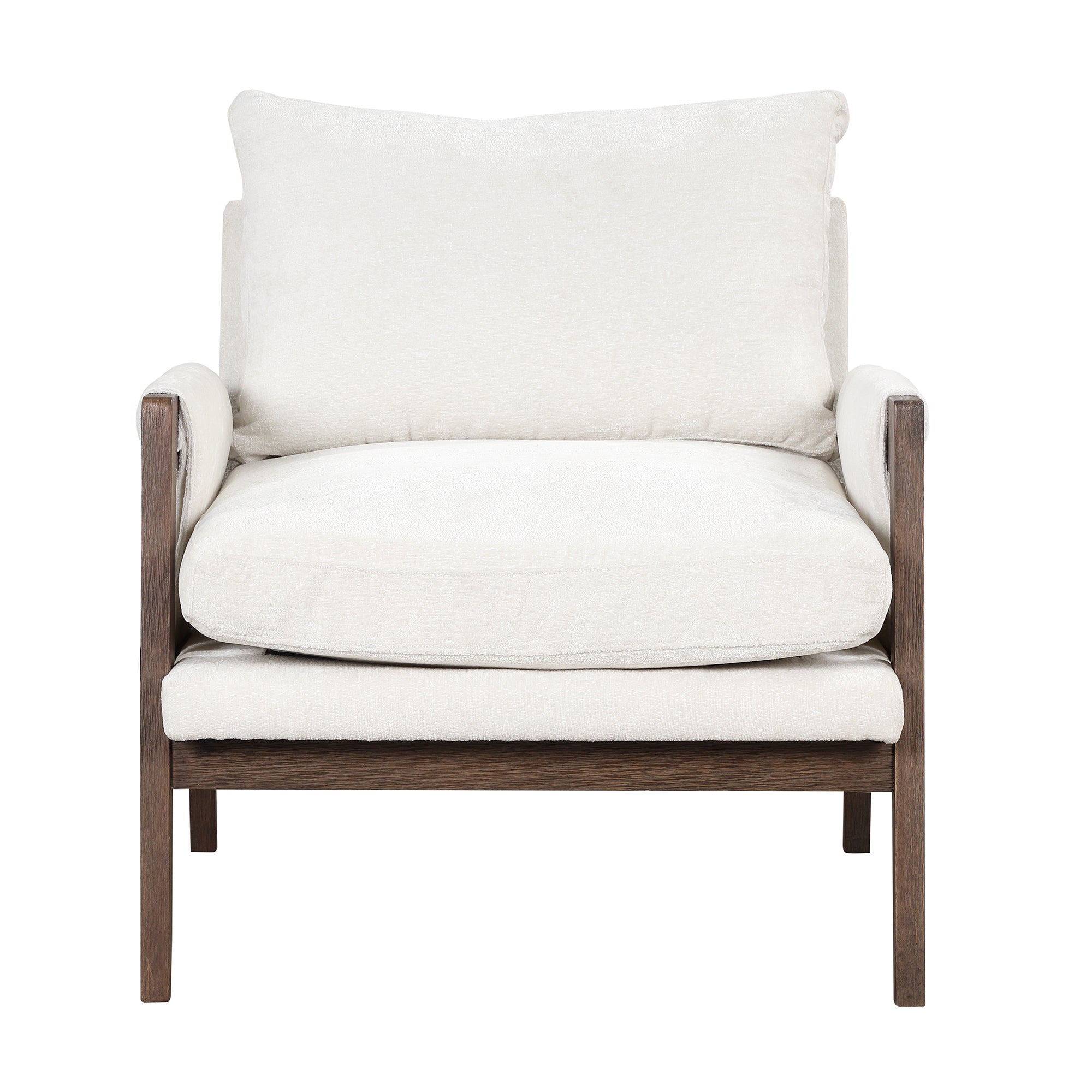 Mid Century Modern Velvet Accent Chair,Leisure Chair white-foam-velvet