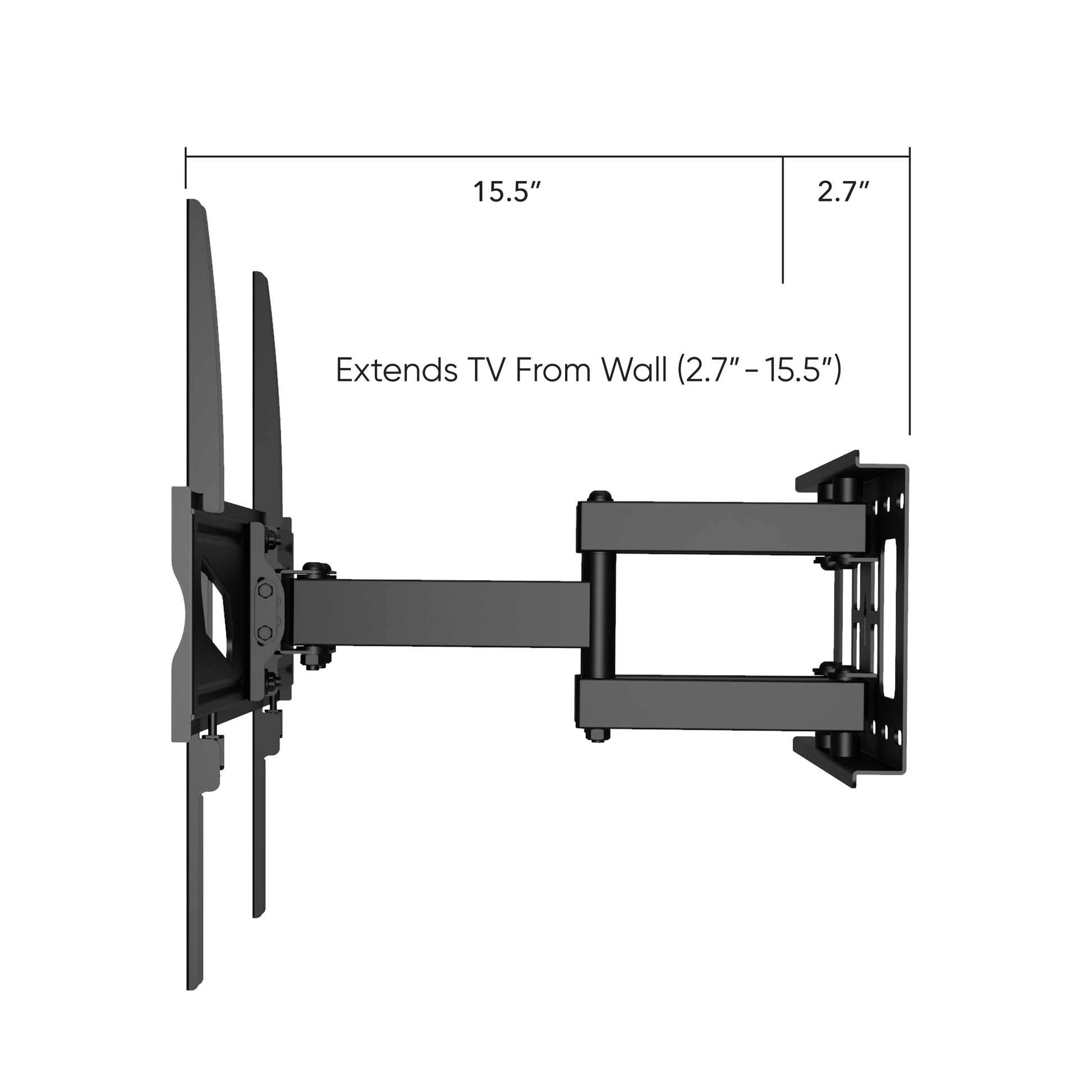 Full Motion, Crafted Steel, Tv Mount Black 80 89 Inches Metal Metal