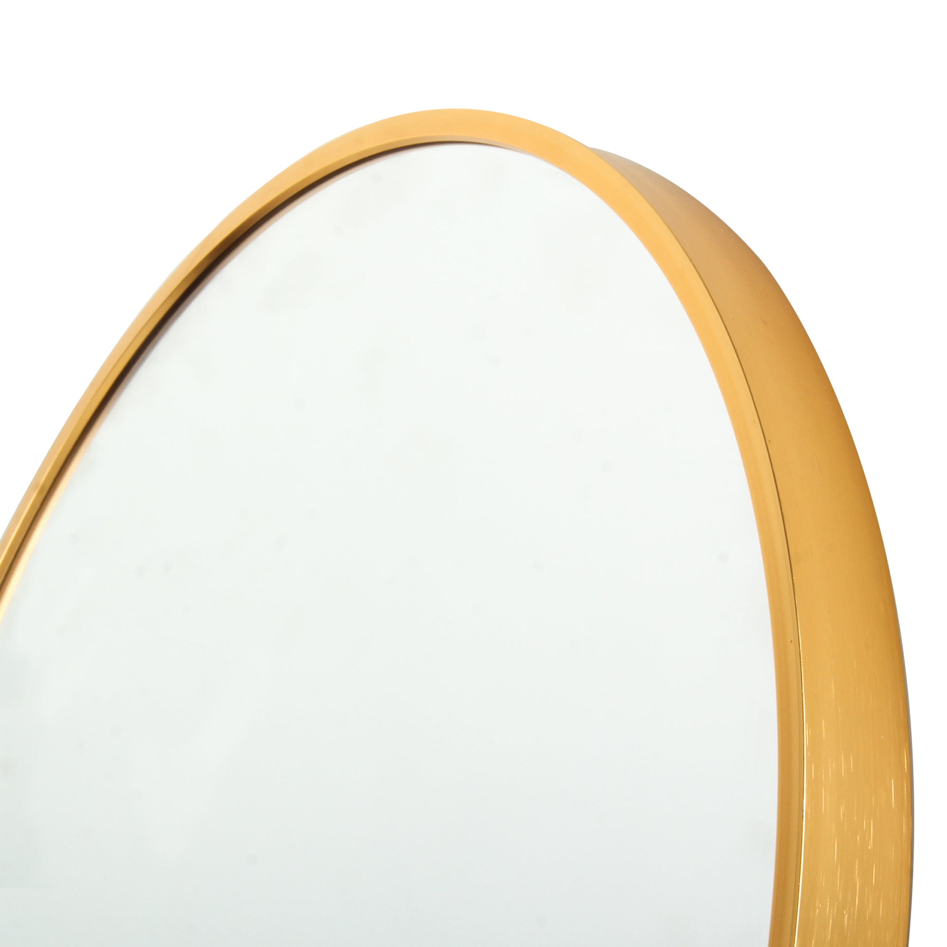 24" Wall Round Circle Mirror Bathroom Make Up Vanity Mirror Golden Golden Glass
