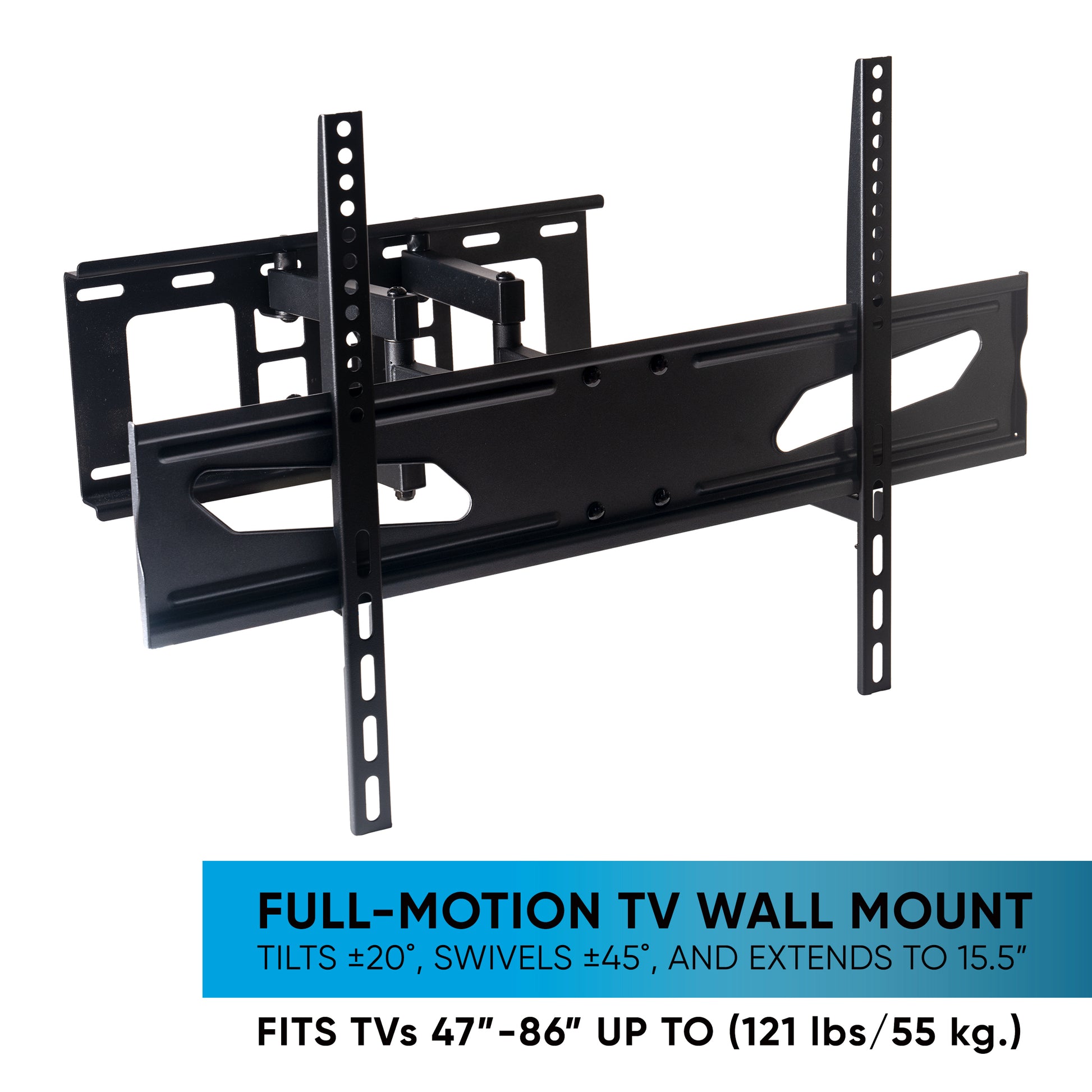 Full Motion, Crafted Steel, Tv Mount Black 80 89 Inches Metal Metal