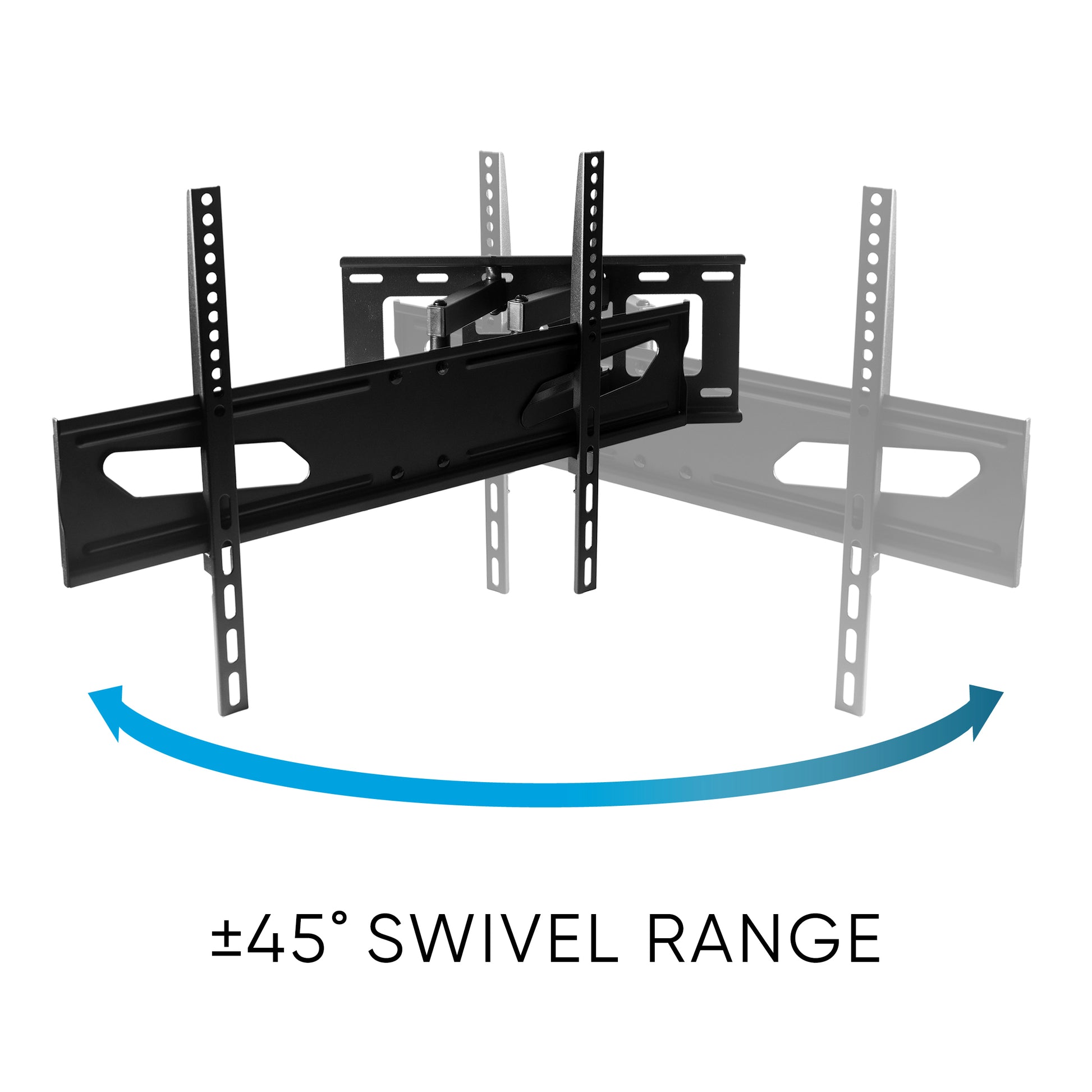 Full Motion, Crafted Steel, Tv Mount Black 80 89 Inches Metal Metal