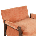 Mid Century Modern Velvet Accent Chair,Leisure Chair With Solid Wood And Thick Seat Cushion For Living Room,Bedroom,Studio,Orange Orange Foam Velvet