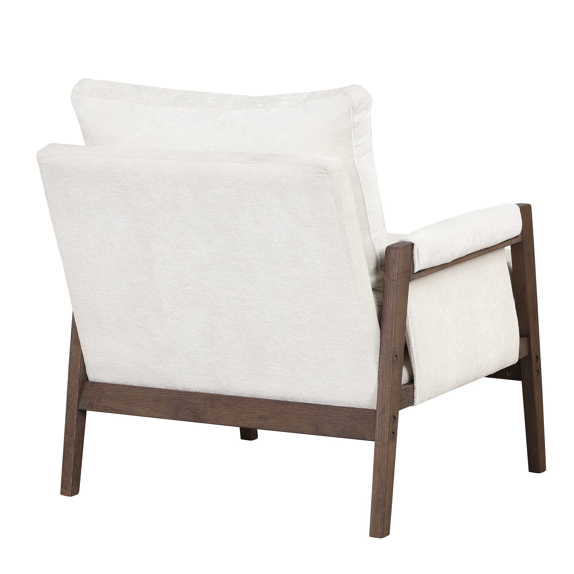 Mid Century Modern Velvet Accent Chair,Leisure Chair white-foam-velvet